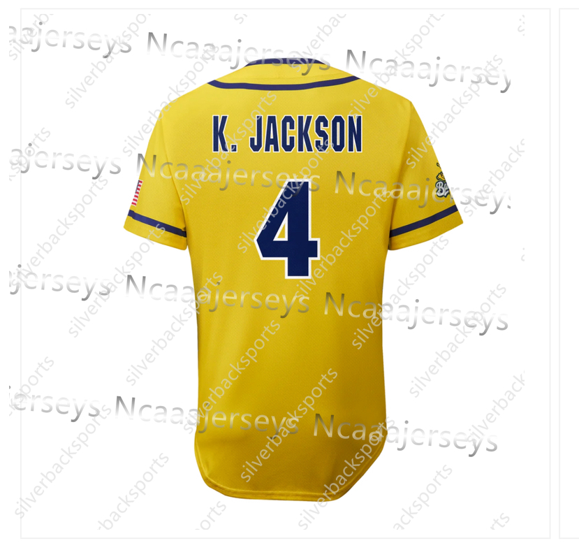 Savannah Bananas K. Jackson 4 Custom Baseball Jerseys Mens Womens Youth 333