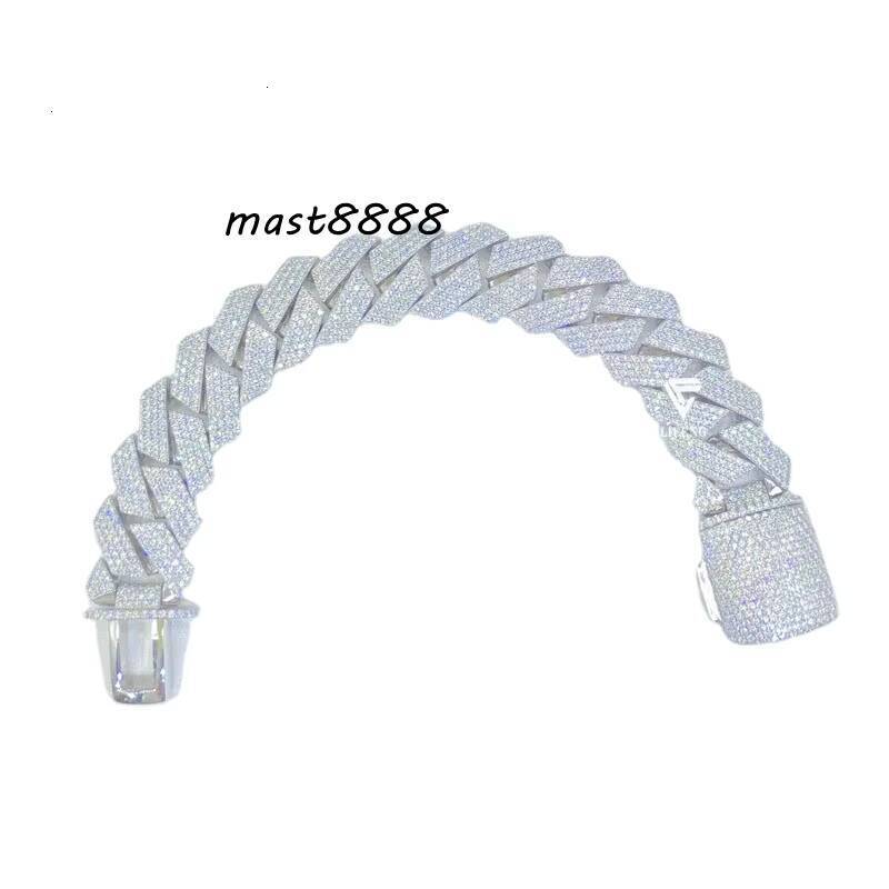 2024 New Design Fashion Jewelry Bracelets Bangles 20mm VVS Moissanite Cuban Link Bracelet S925 Iced Out Miami Cuban Link Chain