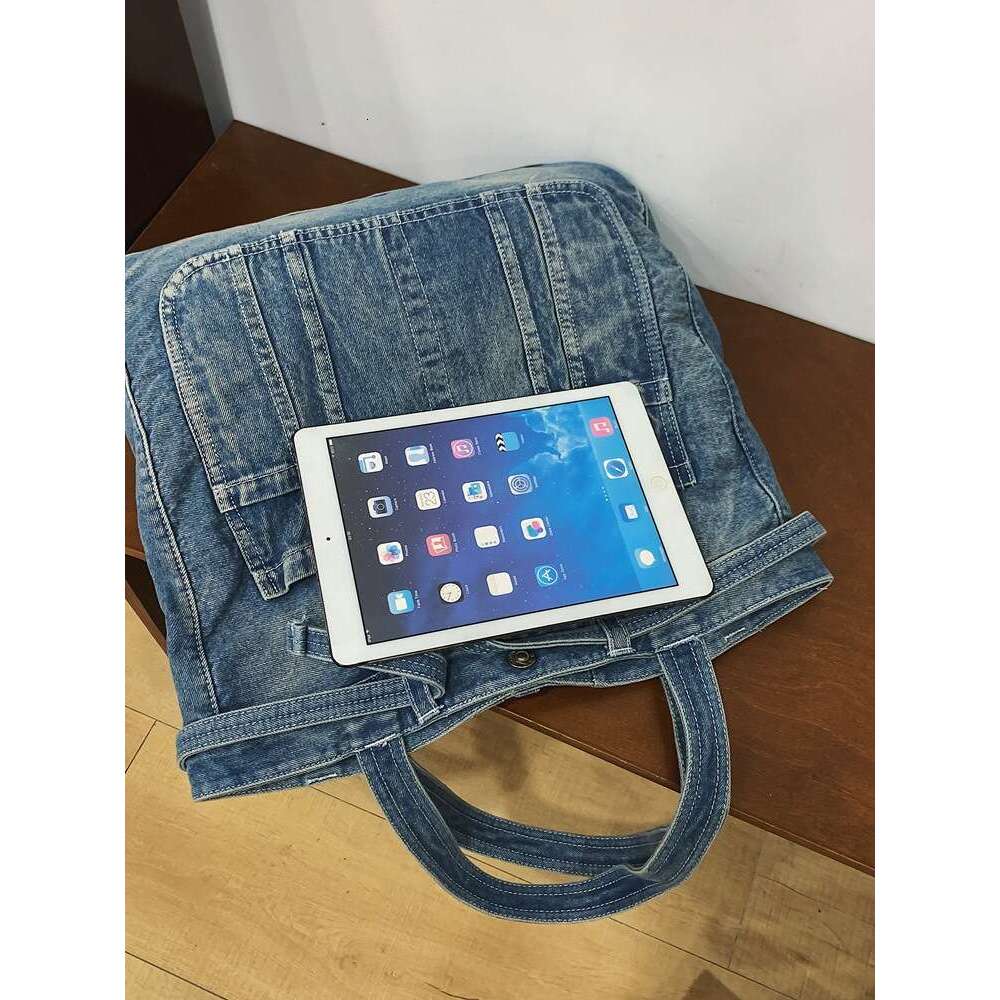 Denim Canvas Large Capacity Tote 2025 New Fashion Shoulder Crossbody Women's Commuter Bag