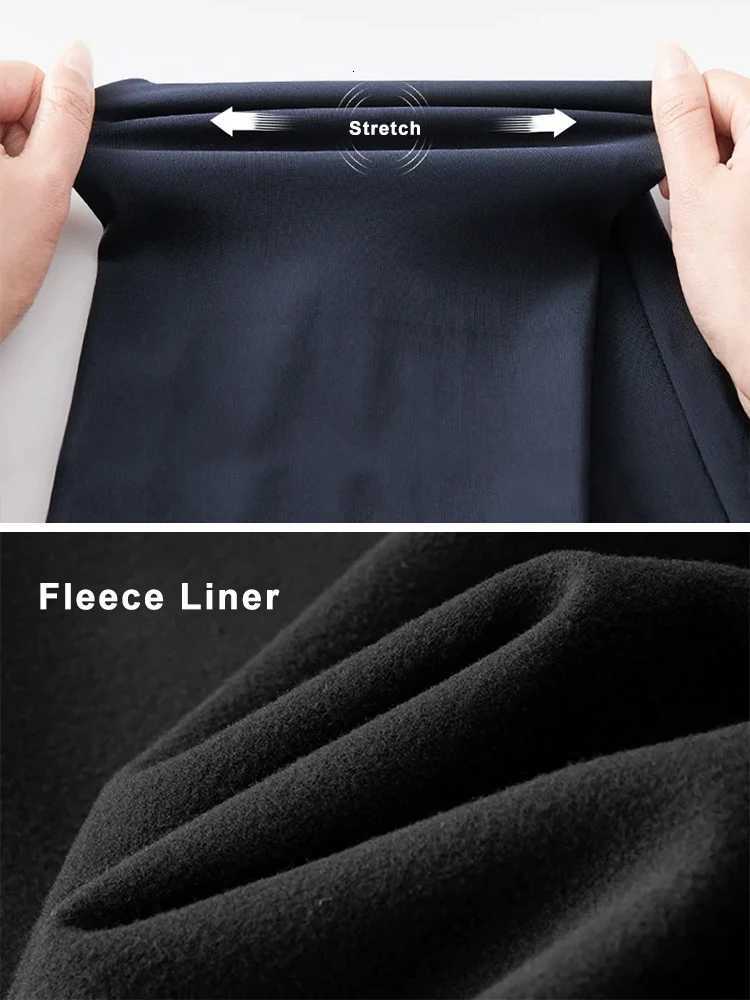 2024 Autumn Winter Men Sweatpants Fleece Liner Warm Straight Track Pants Sportswear Casual Male Long Trousers Plus Size 8XLXJ250904