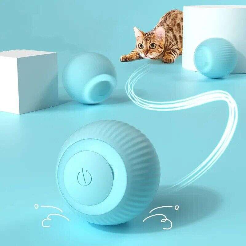 famous brand Electric Ball Interactive Automatic Rolling Intelligent Cat Cats Training Self Moving Kitten Toys For Indoor Play