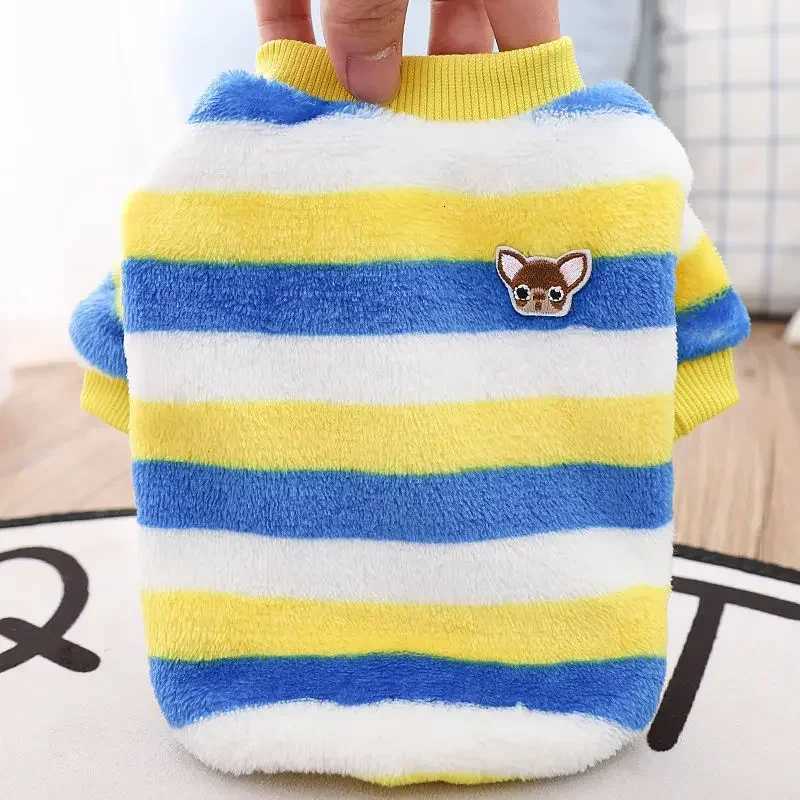 Warm Fleece Pet Clothes Cute Fruit Print Coat Small Medium Dog Cat Shirt et Teddy French Bulldog Chihuahua Winter Outfit W250904