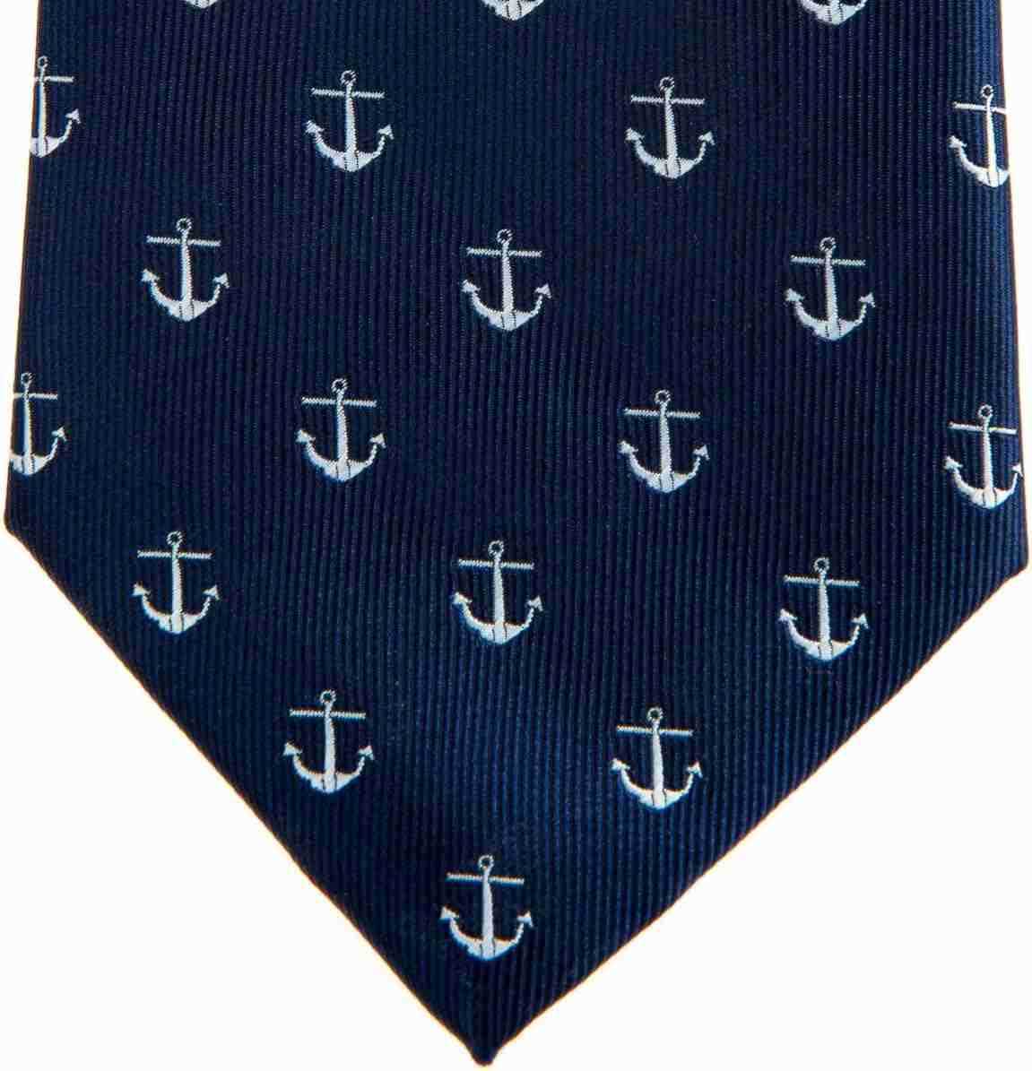 Classic Anchor Pattern Woven Microfiber 315 Mens TieW250904