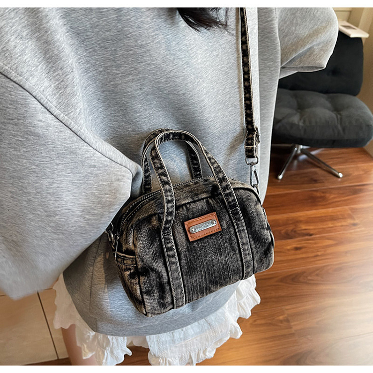 Autumn New Designer Bag Korean Style Denim Small Square Bag Color Block Niche Fashion Handbag Women s Shoulder Bag Pillow Bag