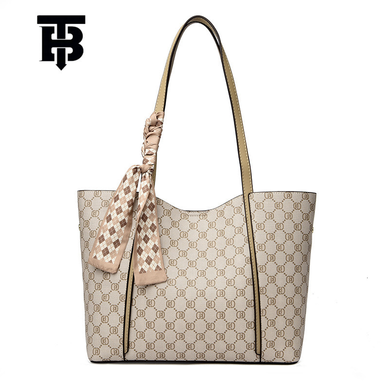 TB BHULAMTE Presbyopia Scarf Print Single Shoulder Designer S Bag Bag 2025 New Large Capacity Women's Tote Bag High-end Versatile Handbag