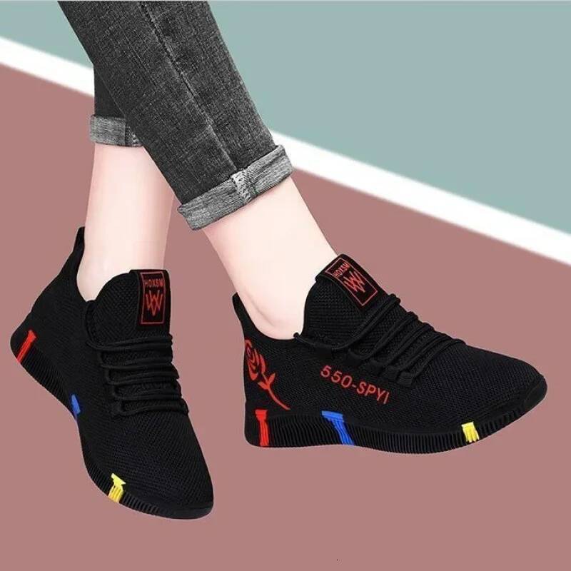 Tenis Feminino 2024 Women Running Air Mesh Light Soft Sneakers Female Flats Platform Lace Up Casual Shoes Basket Femme ddmysaturn