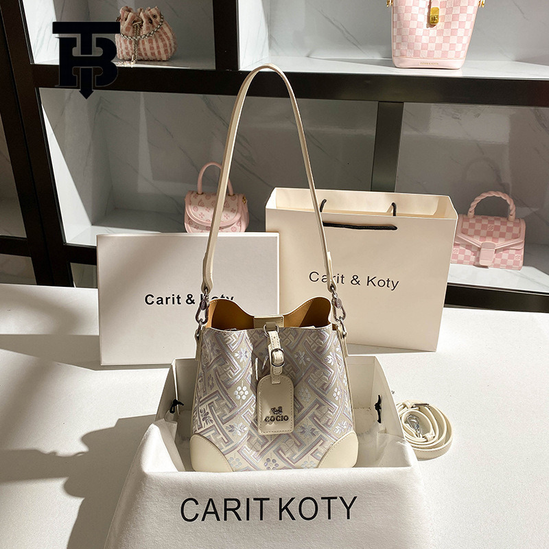 TB BHULAMTE Dropshipping New Chinese Designer s bag Style Bucket Bag 2025 Niche High-end Feel Single Shoulder Crossbody Bag Wholesale