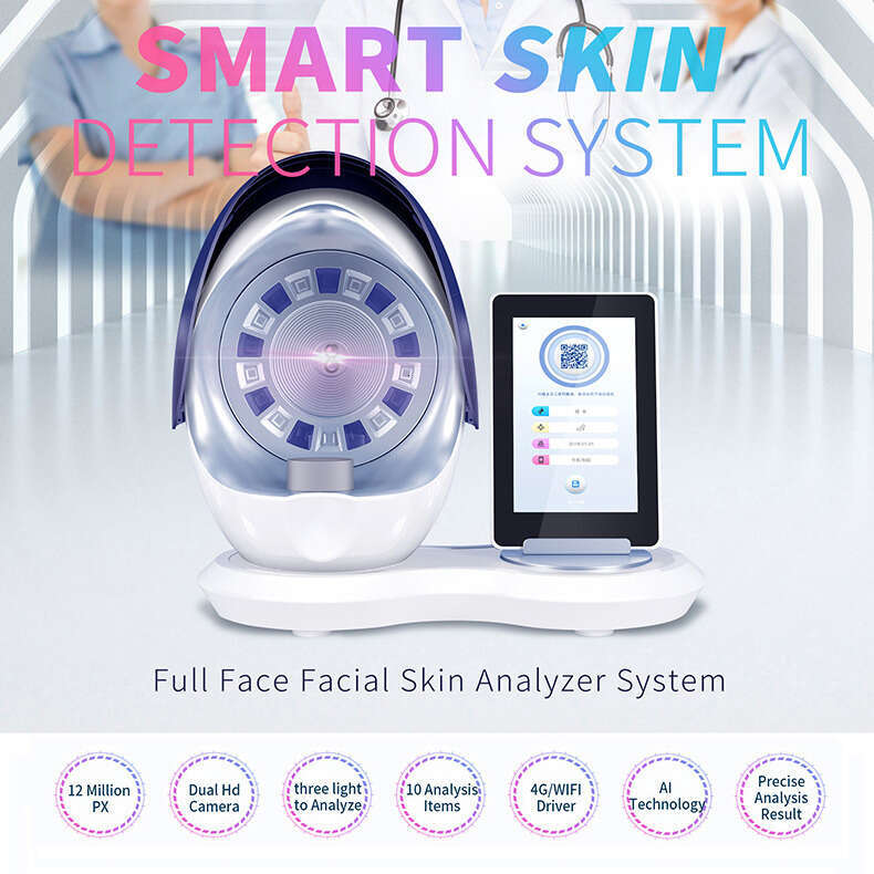 AI Intelligent System Skin Detection Camera 3D Anatomy Facial Full Cover Scanning 10 Spectrum Rgb+Uv+Pl Lights High Definitely Image Analyzer