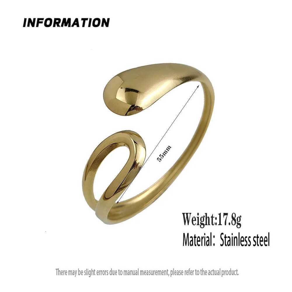 New water drop hollow stainl steel gold plated 18K bracelet high quality waterproof silver jewelry gift for couplesXJ250904