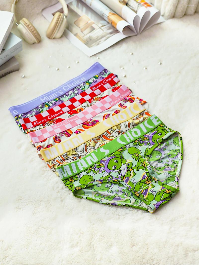 Women's Panties 5-piece Set Of Sexy Cartoon Printed Girls' Casual Underwear