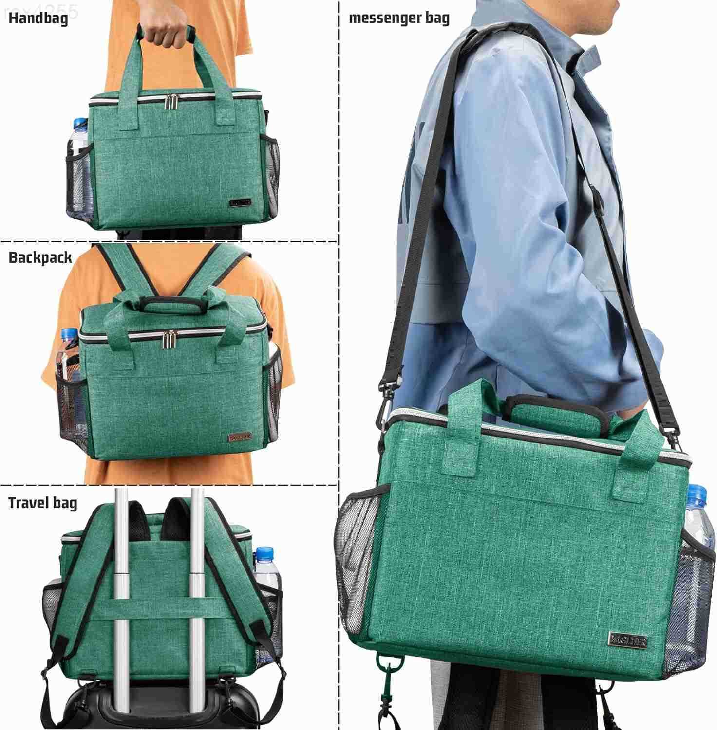 Dog Travel Bag for Supplies DoubleLayer Airline Approved Weekend Pet Travel Organizer Set for Dog and Cat Tote with 2 Pet Food Containers and 2 Collap