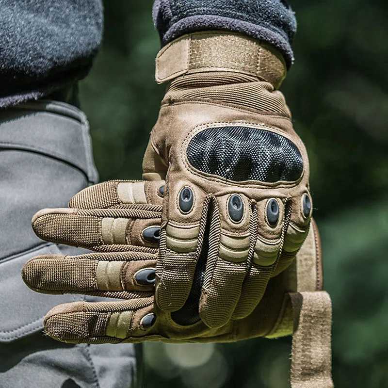 Mens Full Finger Tactical Gloves Touch Screen Airsoft Gloves Paintball Shooting Gear Combat Armor Protection Shell GlovesXJ250904