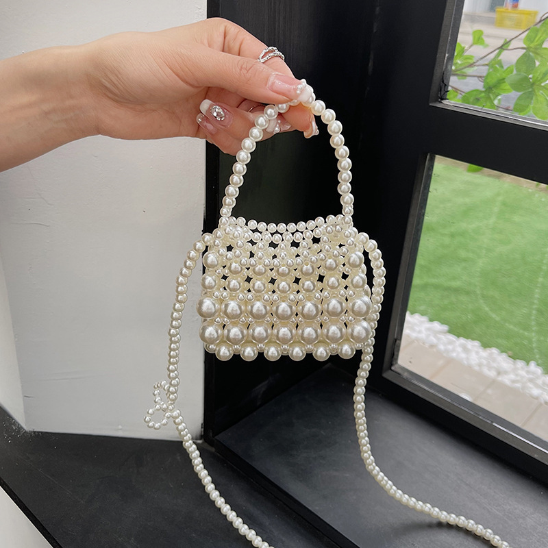 2025 autumn new mini crossbody bag versatile fashion trend hand-held bead bag niche design retro style designer shoulder bag