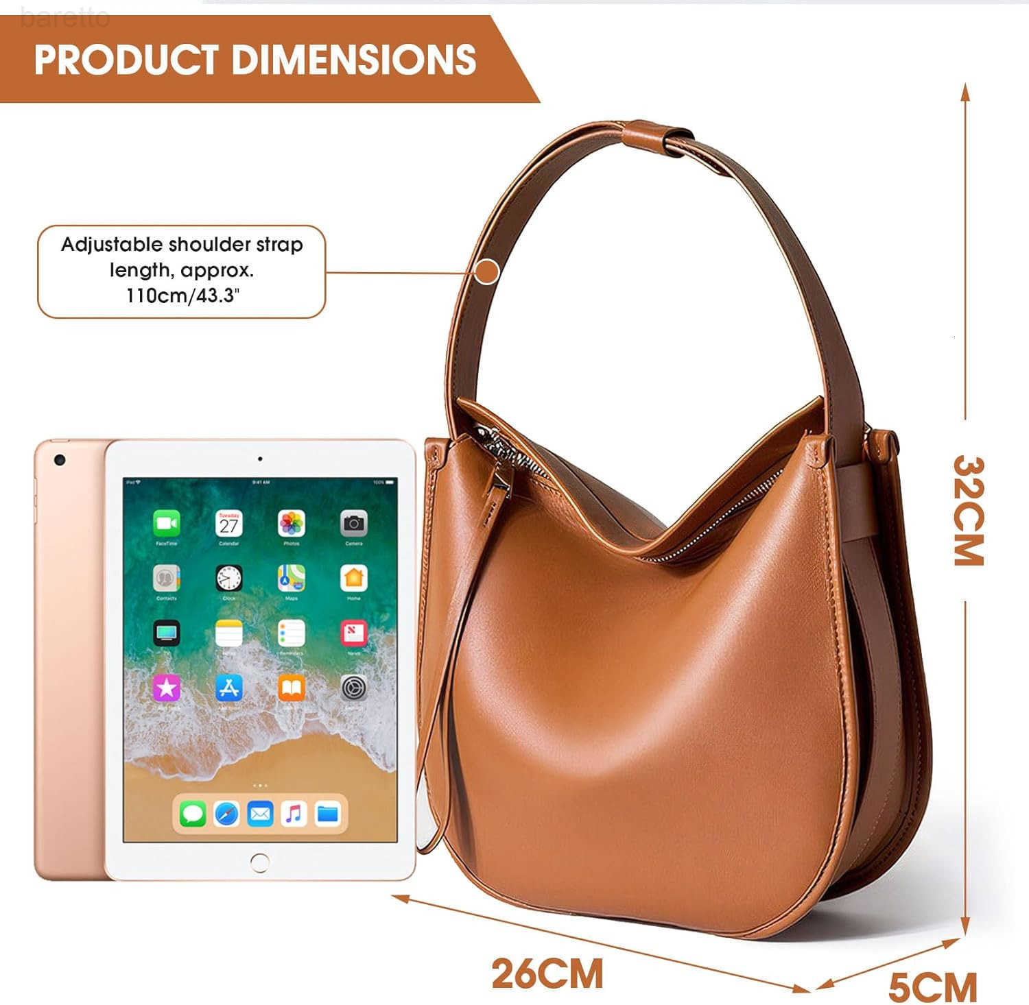 Tote Bag Modern Tote Bag for Women Bag for WorkTote Bag with Zipper Shoulder Bag Leather Bags Daily M250904