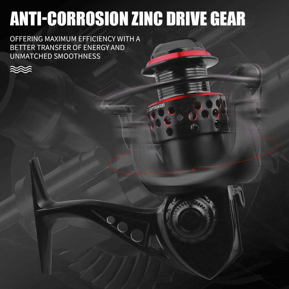 Fishing Reel 71 Stainless Steel BB Ultra Smooth Aluminum Spinning Fishing ReelLightweight Spinning Reel for Freshwater Saltwater Fishing Come with 109