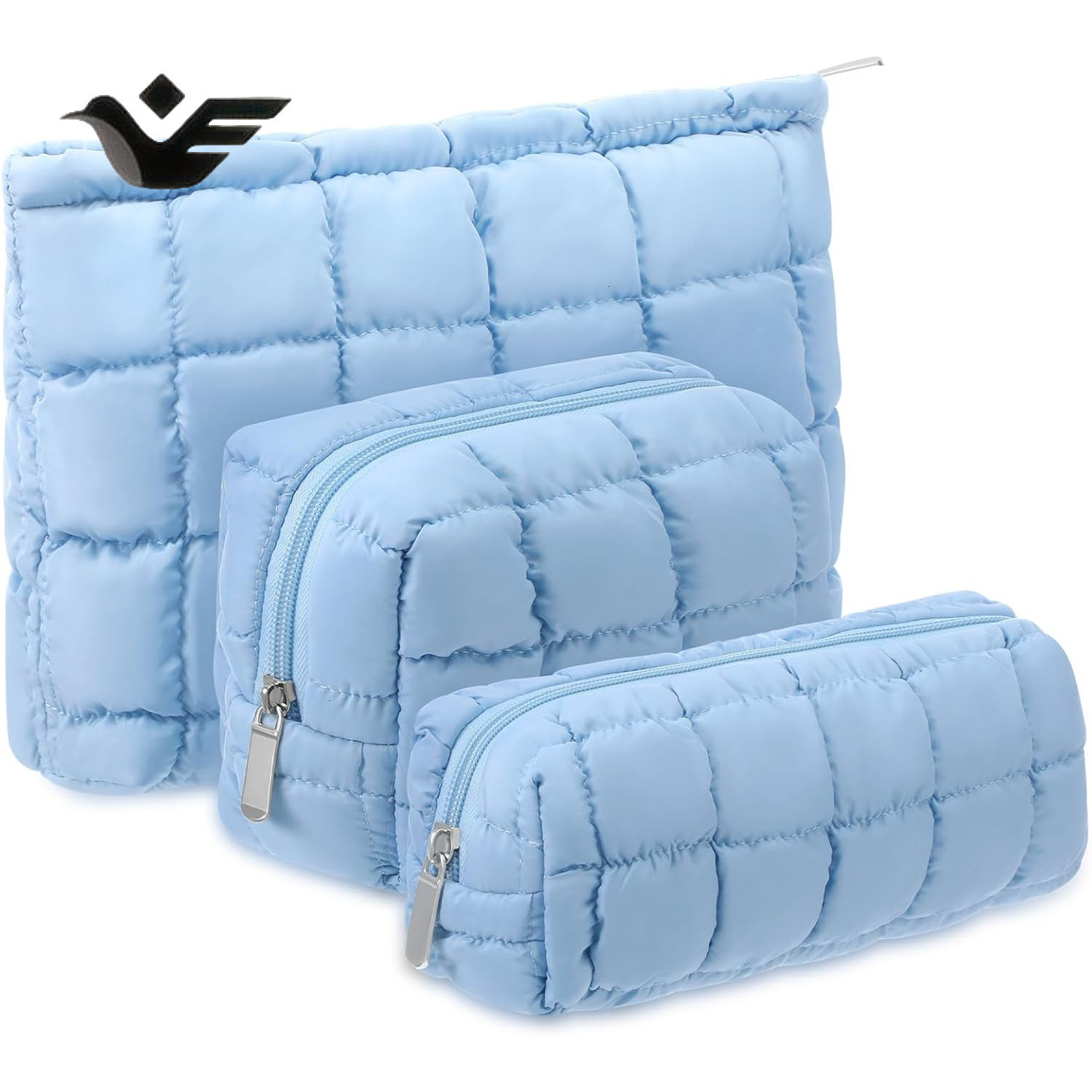 Feiyan Free Shipping New Designer Bag Luxury Shopping Bag Down Filled Cotton Cosmetic Bag Solid Color Clutch Bag Large Capacity Portable Storage Bag