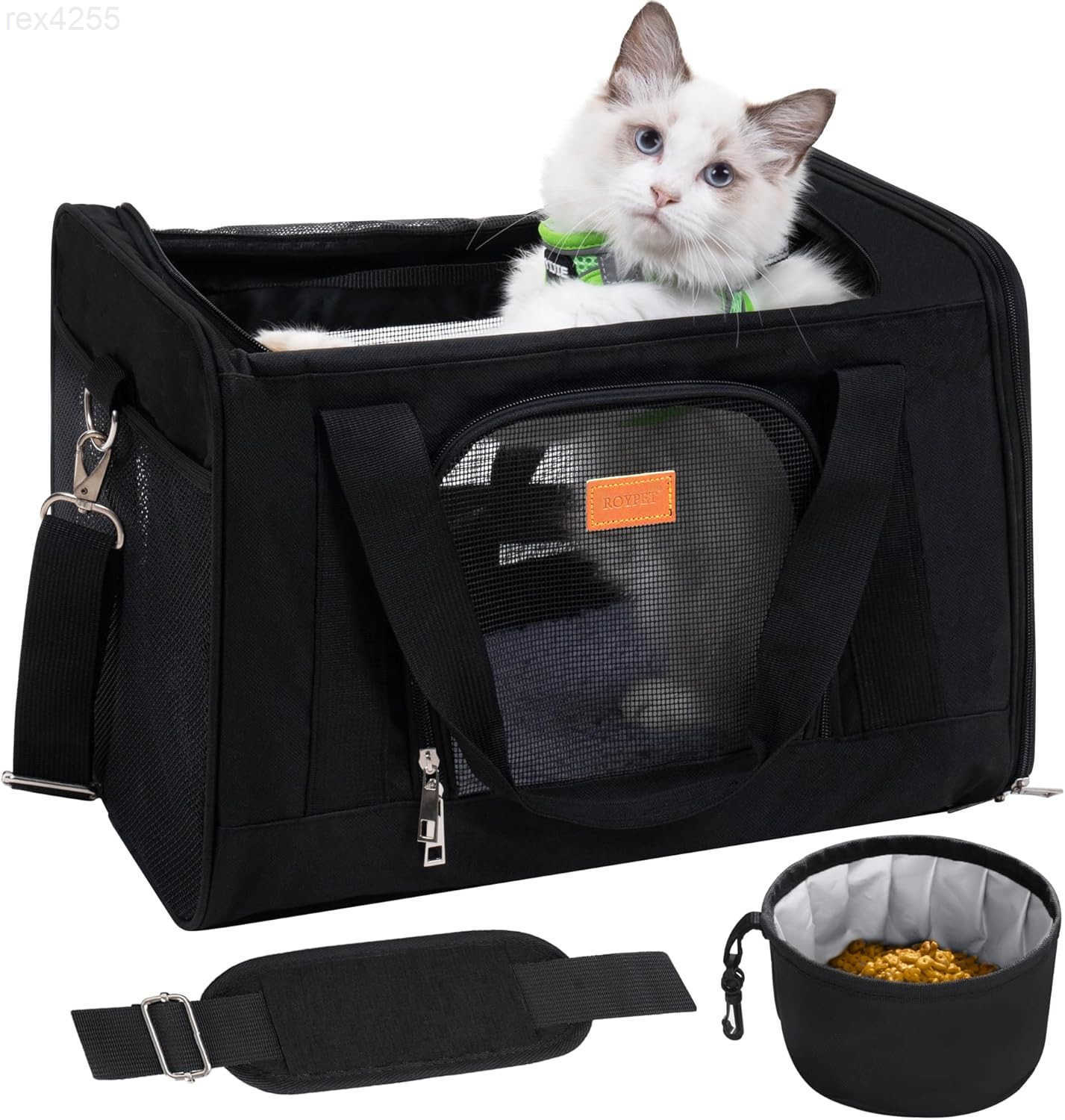 Cat CarrierPortable Pet Carrier Bag for Cats and Small DogsFoldable SoftSided and ScratchProof mesh Cat Bag Pet CarriersAirline Approved Pet CarrierPe