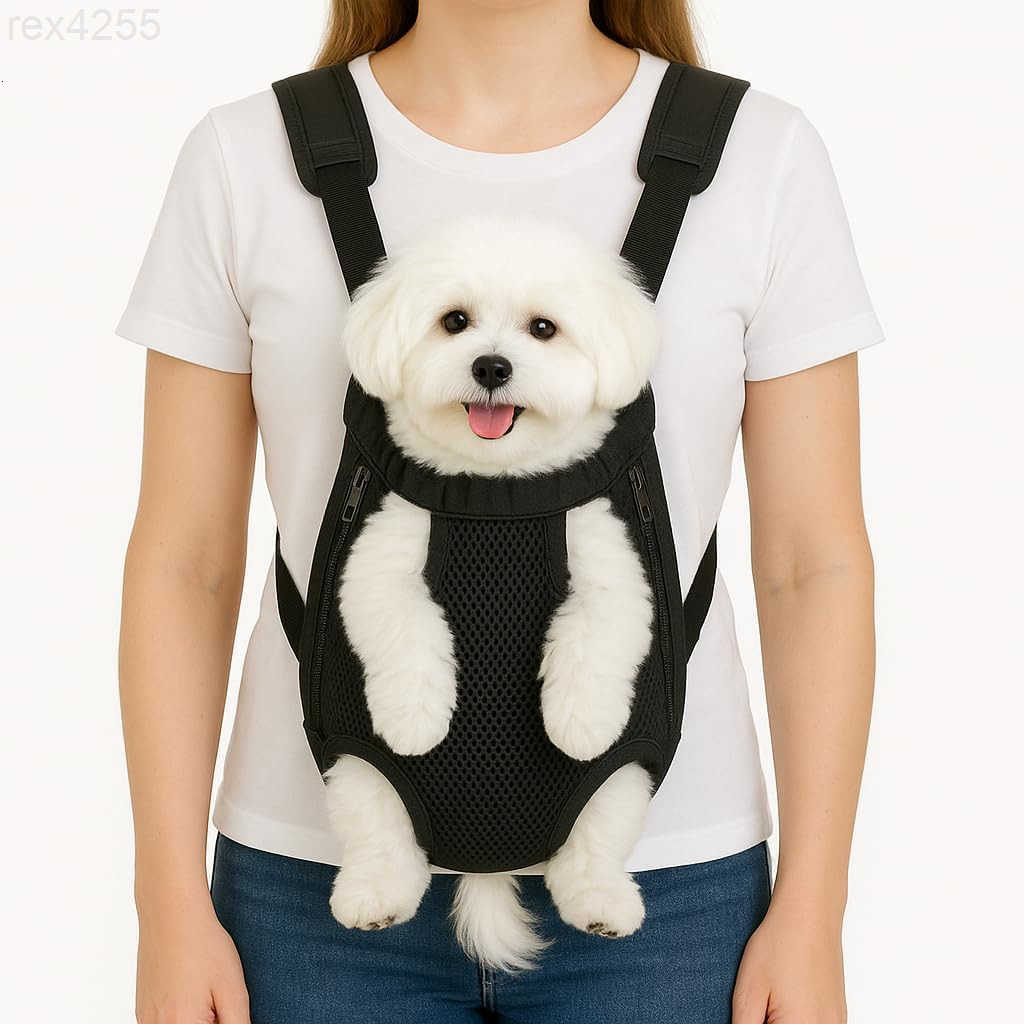 Dog Backpack Carrier Adjustable Pet Front Carriers Legs Out Carrying Sling Travel Bag for Small Medium Dogs 47 Lbs Soft Wearable Puppy Chest Carry Bac