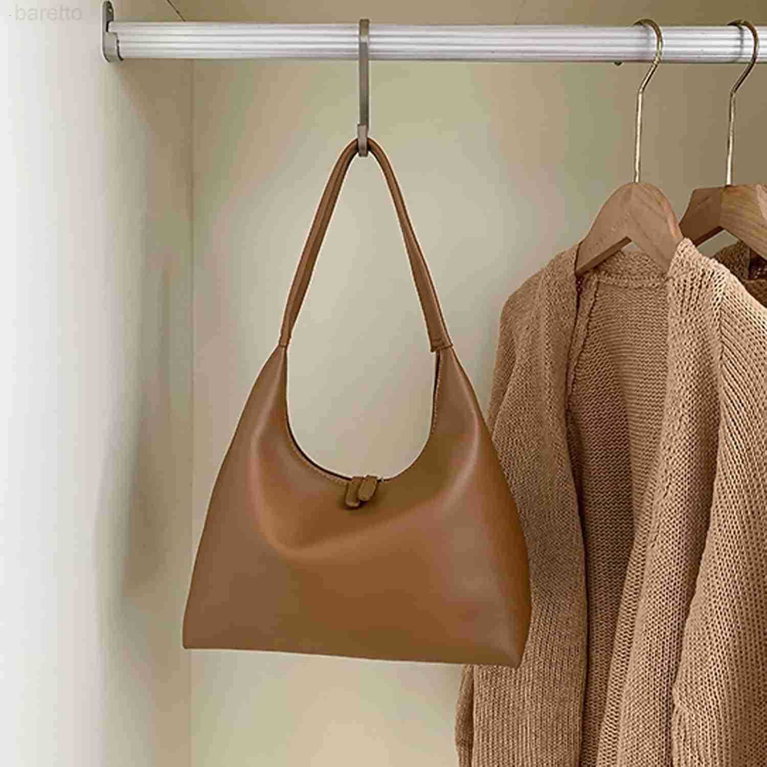 Leather Hobo Bag Small Shoulder Purses for Women Slouchy Tote Handbag Vegan Leather Crescent Bag M250903