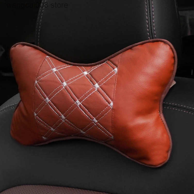 Car Neck Pillows Both Side PU Leather 1Pcs Pack Headrest For Head Pain Comfortable Universal Car Supplies S250904