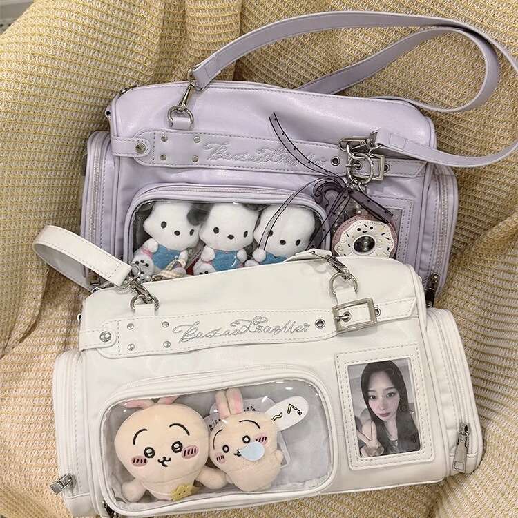 Temperamental Mei Pain Niche Women's Bag Versatile Casual Handbag Shoulder Transparent Boston Xiaochunmachi