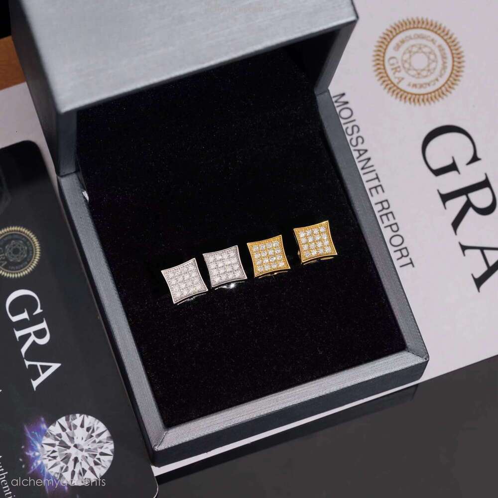 Factory Price Gold Vvs Moissanite Dia Jewelry Custom Sterling Sier Stud Earrings