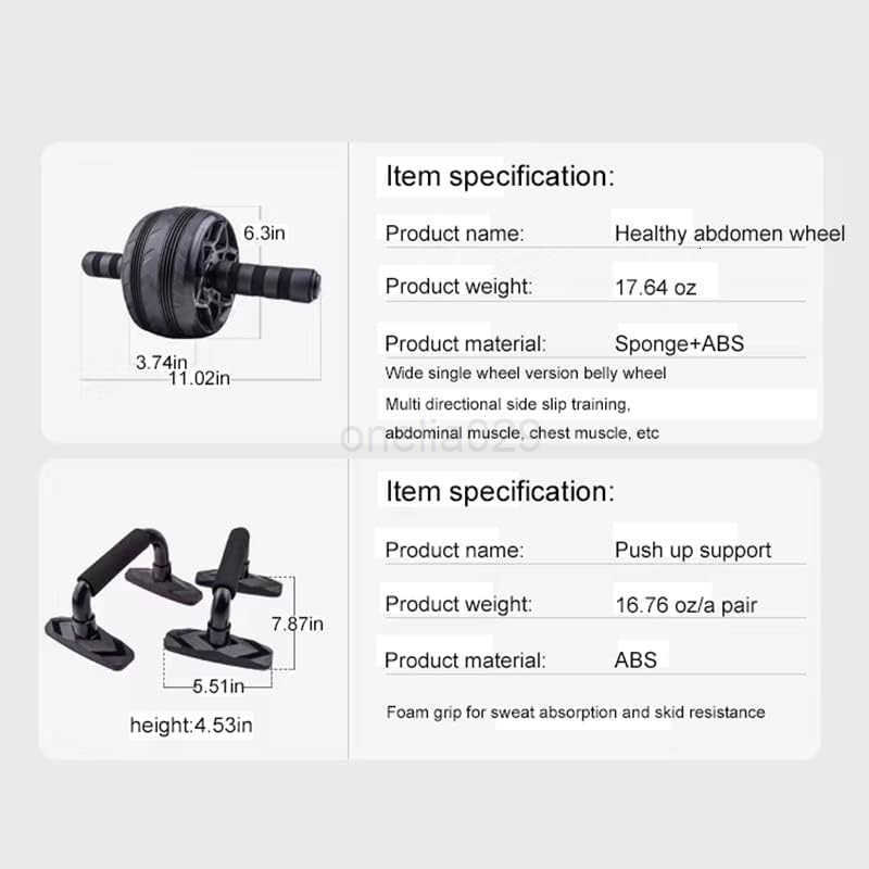4in1 large roller set equipped with push ups knee pads home fitness equipment for mens and womens core strength and abdominal exercises with a maximum