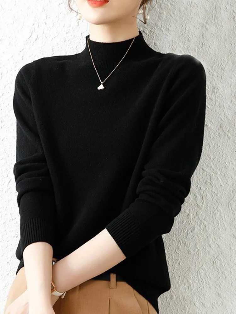 Autumn Winter Bottom Sweaters Women Fashion Chic Turtleneck Pullover Slim Long Sleeve Knitted Jumpers Soft Warm Pull Femme Top M250904