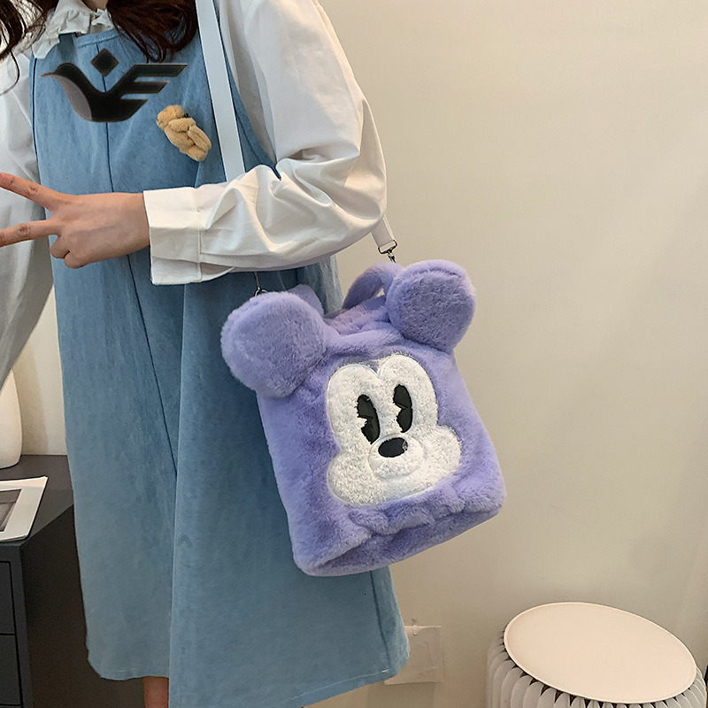 Feiyan Free Shipping New Designer Bag Luxury Shopping Bag Cute Single Shoulder Plush Bag Large Capacity Handbag Cartoon Doll Casual
