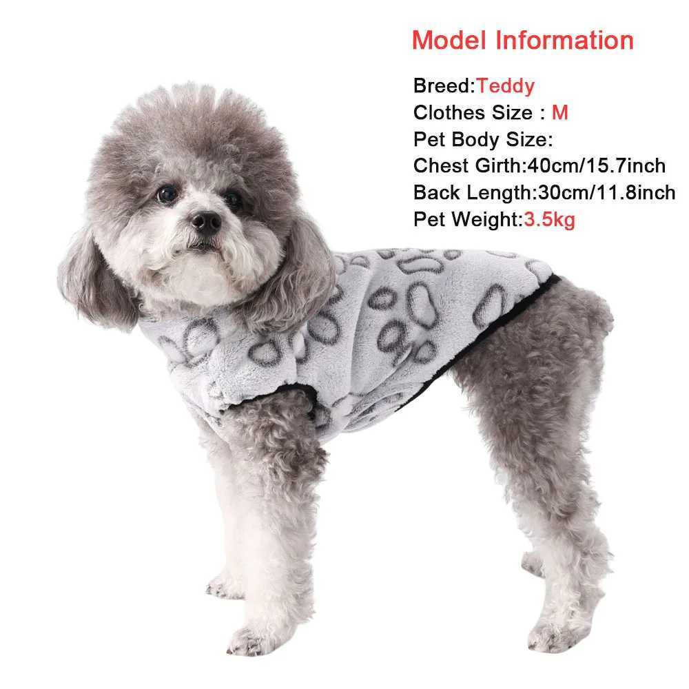 Autumn Winter Puppy et Soft Fleece Clothes For Small Dogs Overalls Cute Paw Print Chihuahua Coat Yorkshire Vest Pet Costume W250904