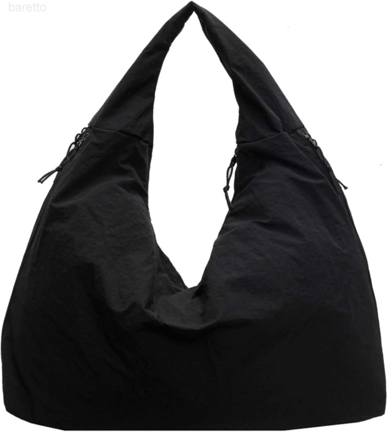 Tote Bag 2025 Nylon Solid Pleated Handbag Men Women Large Shoulder Travel Gym Casual Commute Weekend Vacation M250903