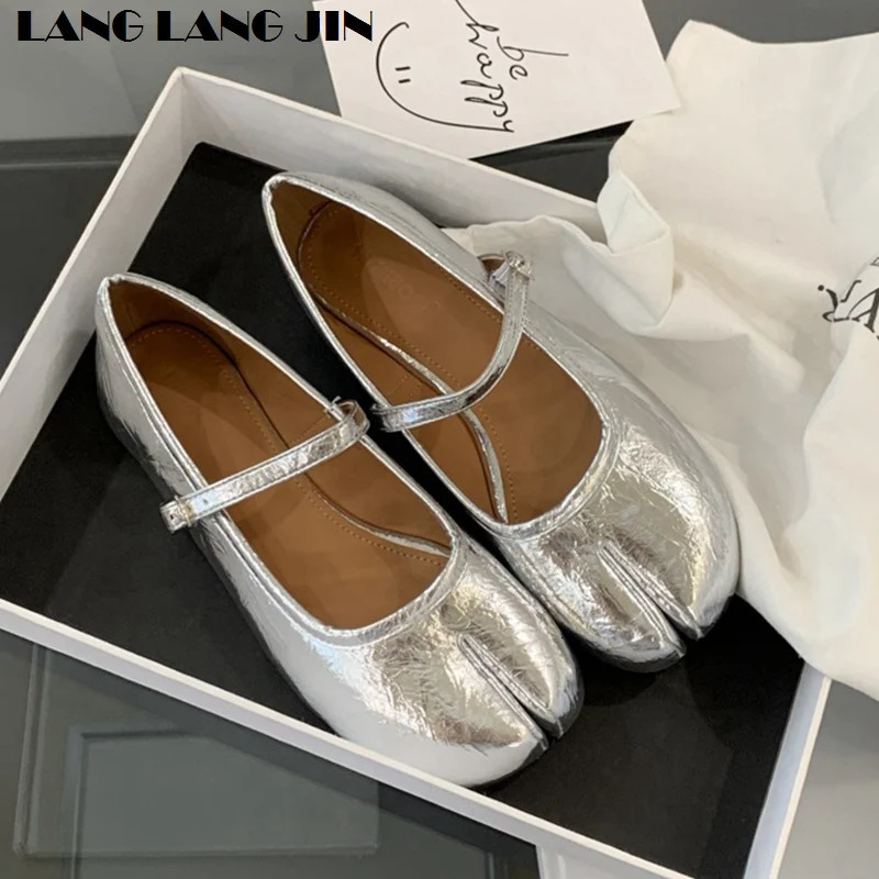 Fashion Tabi Ninja Shoes Women Flats Ballet Split Toe Ballerinas Ladies Round Heeled Loafers Tacones Female Moccasin Mujer 250904