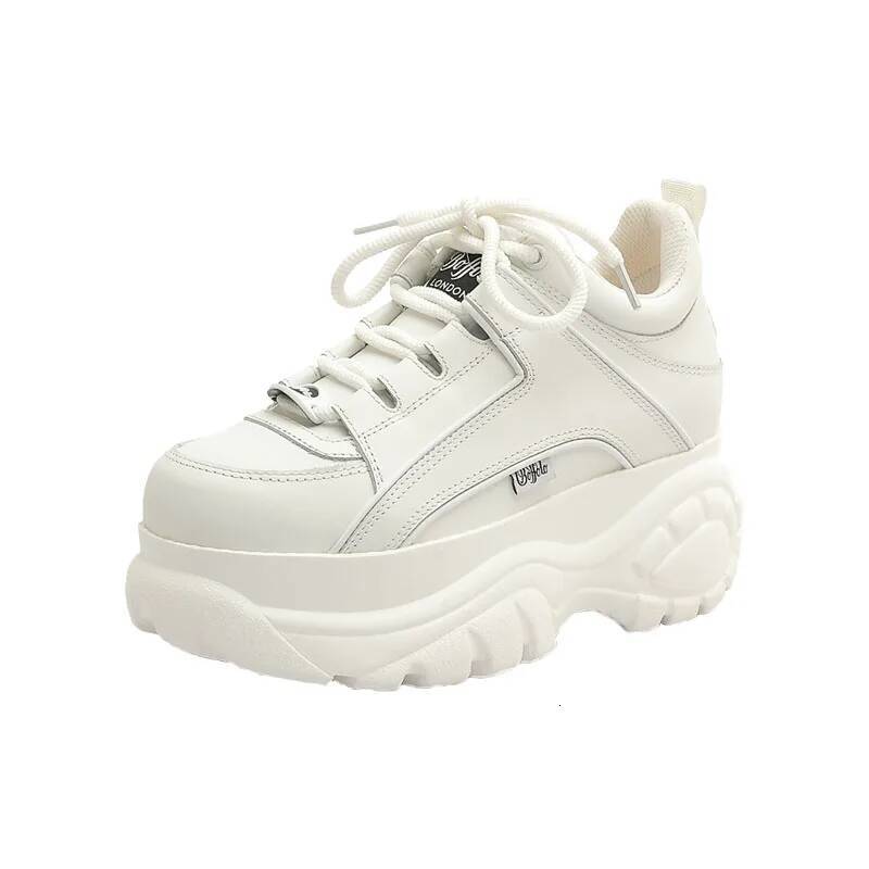 2021 Top Quality Genuine Leather Platform buffalo Shoes Women Casual Sneakers Round Toe Brand Dad shoes ST487 ST488 ddmysaturn