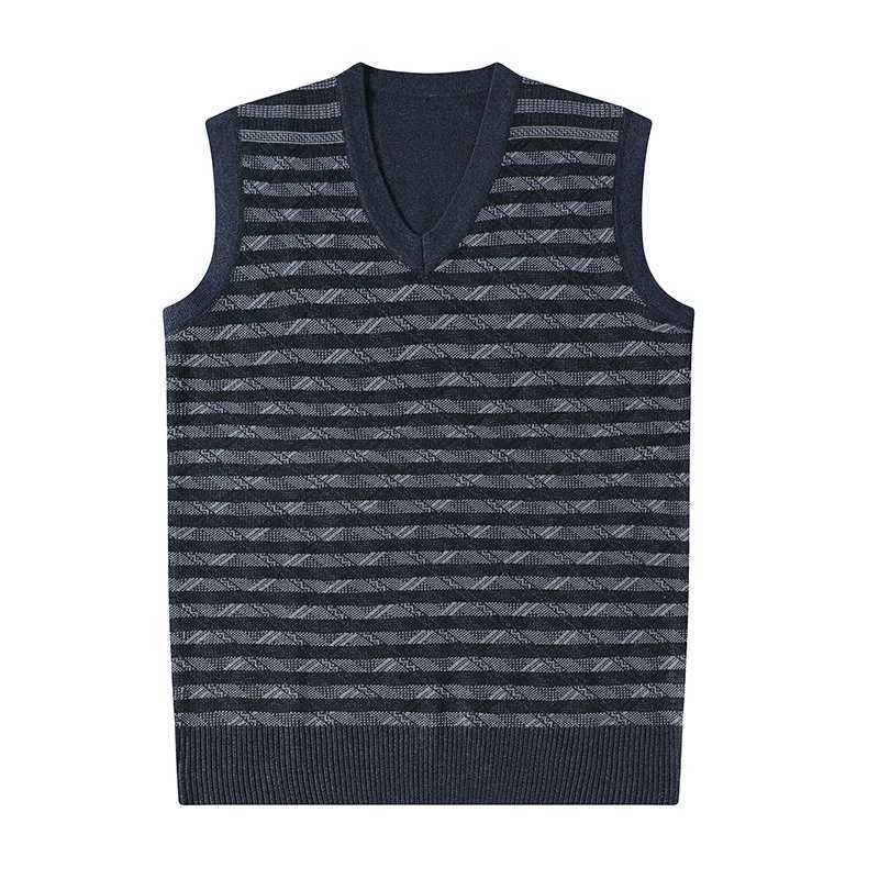 Mens Handsome VNeck Sweater Vest Casual Fashion Warm JumpersXJ250904