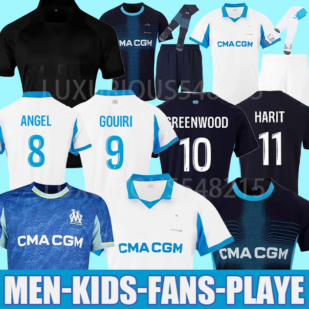 2025-2026 maillot de foot GREENWOOD 125th Anniversary Soccer jersey OUNAHI harit OM man GOUIRI 9 KIDS football shirt hommes enfants BALERDI RONGIER MEDINA ANGEL csw