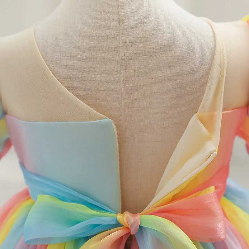 Toddler 9M-8Y Girl Lace Wedding Party Dress Kids Baby Tulle Birthday Princess Tutu Prom Child Christmas Party Colorful Costume Z250904