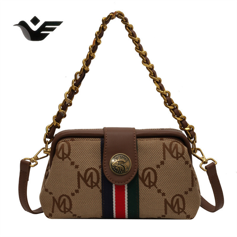 Feiyan Free Shipping New Designer Bag Luxury Shopping Bag Striped European And American Retro Classic Chain Underarm Shoulder Bag Crossbody Bag Trend