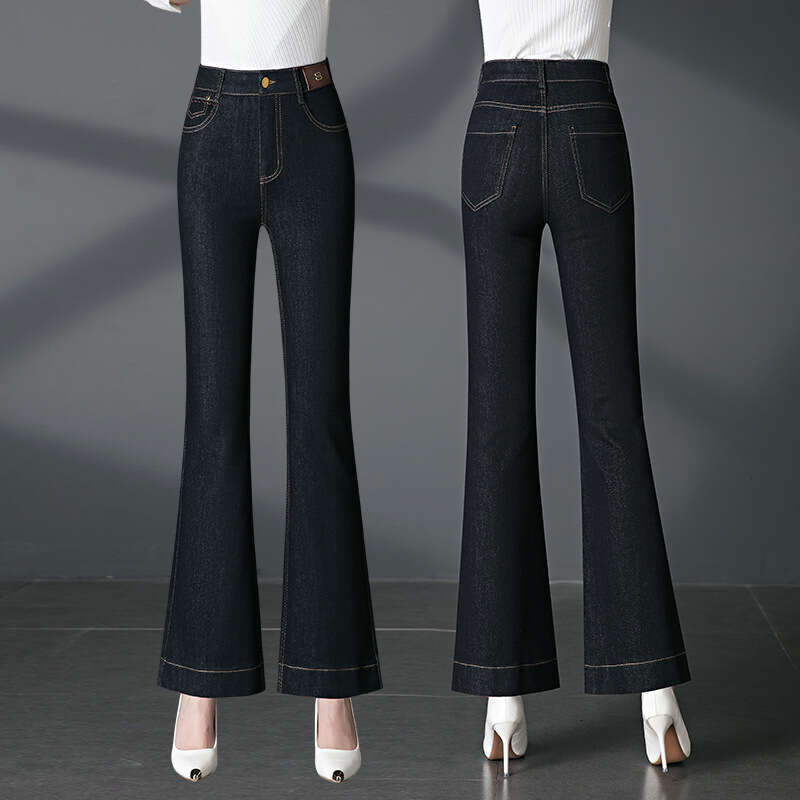 womens jeans Flared Jeans Women, New High-Waisted Slimming Pants for Spring and Autumn, Petite Slim Fit, Premium Commuting Fashionable Elegant 2091