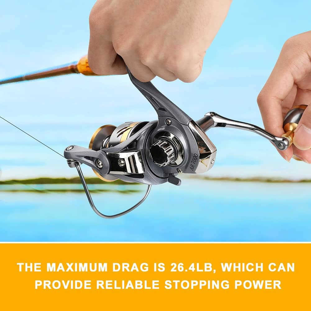 Lightweight Inshore Surf Fishing Reel Heavy Duty Smooth Catfish Spinning Fishing Reel for Saltwater Freshwater Fishing W250904