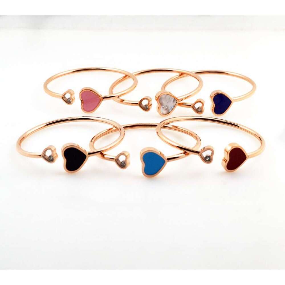 New Andy Style Joyful Ode to Joy Chopin Women's Titanium Steel Heart White Black Mother-of-Pearl Rose Gold Liu Tao Bracelet
