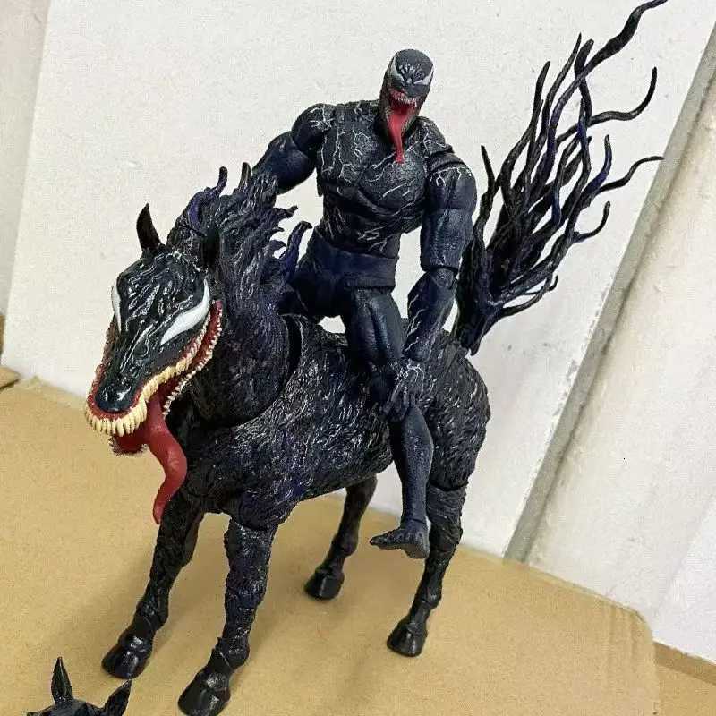 Shf Venom Action Figure Toys Ko Carnage Horse Model Statue Collectible Ornaments Doll Christmas Children Gifts W250904