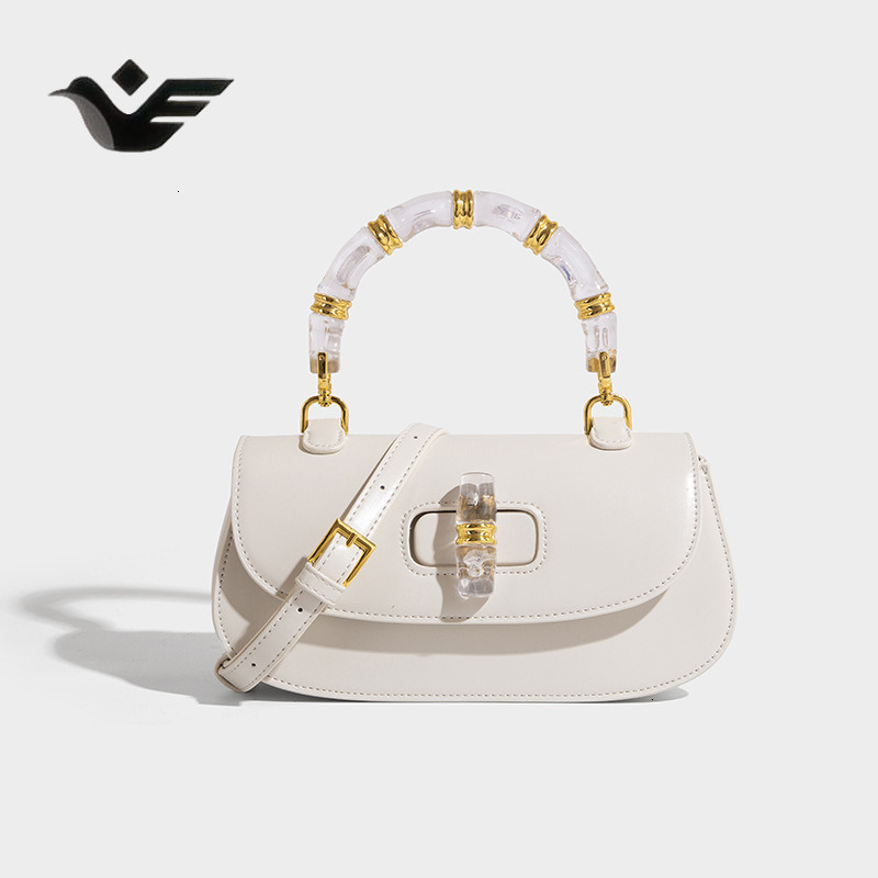 Feiyan Free Shipping New Designer Bag Luxury Shopping Bag Bamboo Knot Handbag Vintage Saddle Bag New Women's Bag High-end Small Bag Single Should