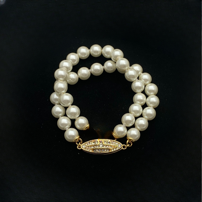Designer Bracelet Planet Bracelet Pearl Bracelet Saturn Bracelet Royal Party Designer Jewelry Designer Bracelet Pearl and Diamond Bracelet