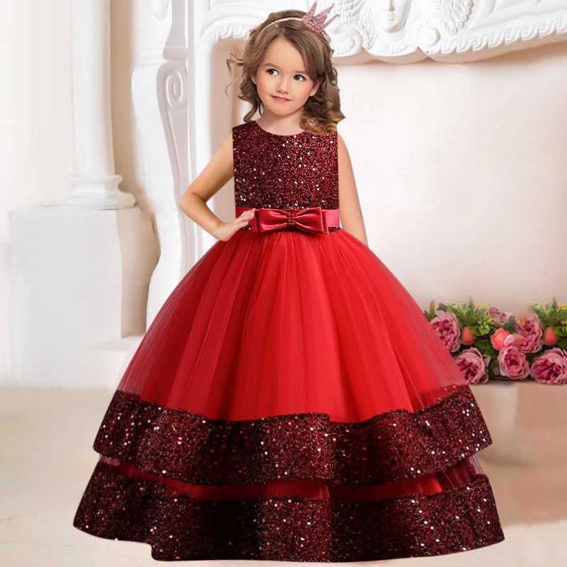 Childrens Gauze Lace Birthday Party Dinner Ball Big Butterfly Dress New Christmas Party Princess Long Dress Childrens Dress Z250904