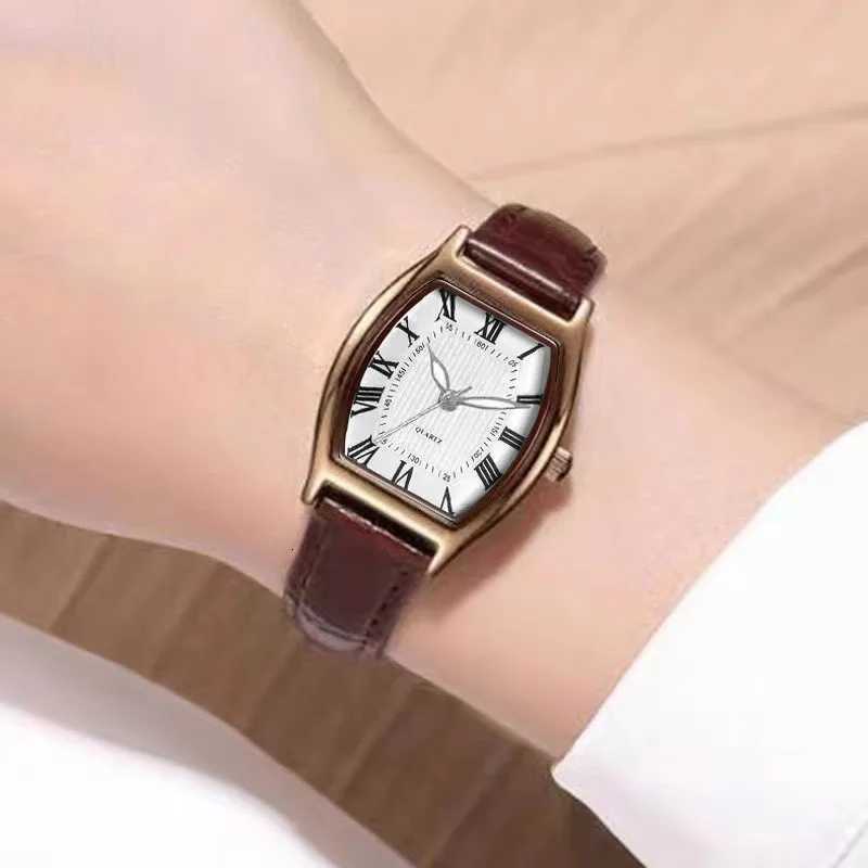 Wen Retro PU Leather Strap Watches Qualities Ladies Alloy Wristwatches Korean Fashion Brand Fashionable Brown Relogio Feminino X250904