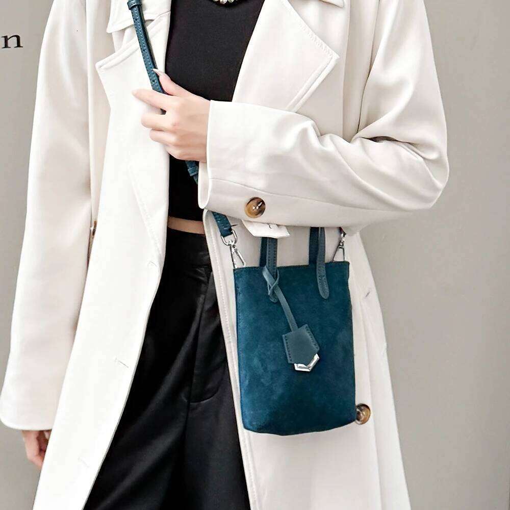 Small Suede Women Phone Custom Female Crossbody Shoulder Bag Personalize Letters Top Handle Mobile Tote Purse