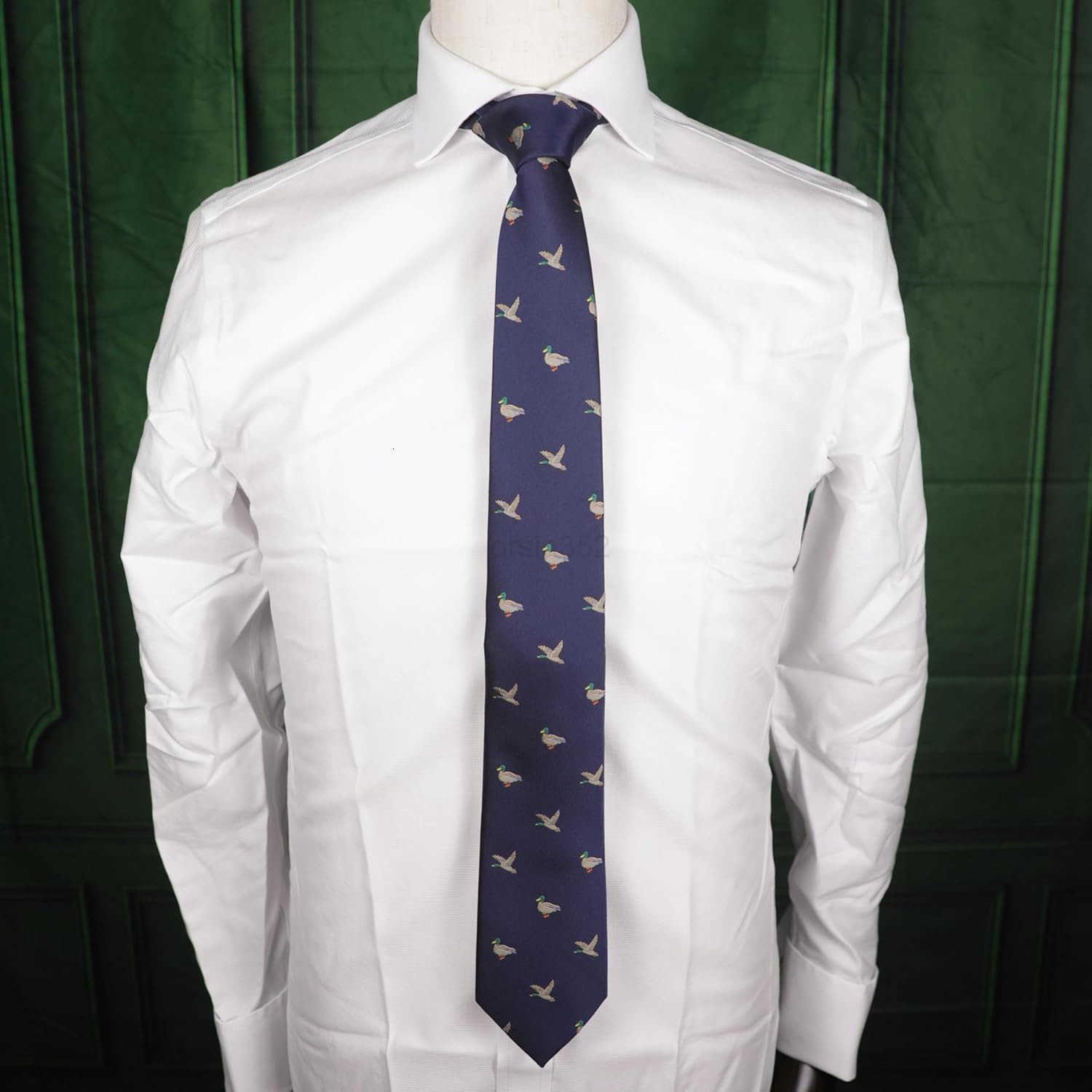 Tie With Box Wild Animal Duck Navy NecktieW250904