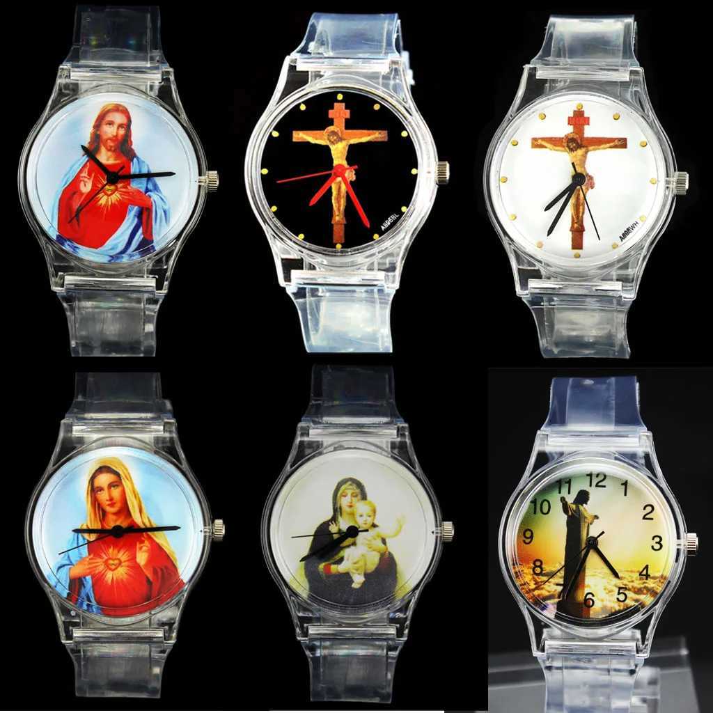 God Christ Cross Virgin Mary Sacred of Jesus Redentor Easter Religious Quartz Wrist Watch X250904