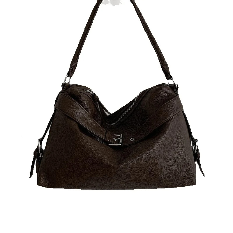 2025 autumn new retro handbag with large capacity, niche design, fashionable and simple crossbody bag, designer shoulder bag