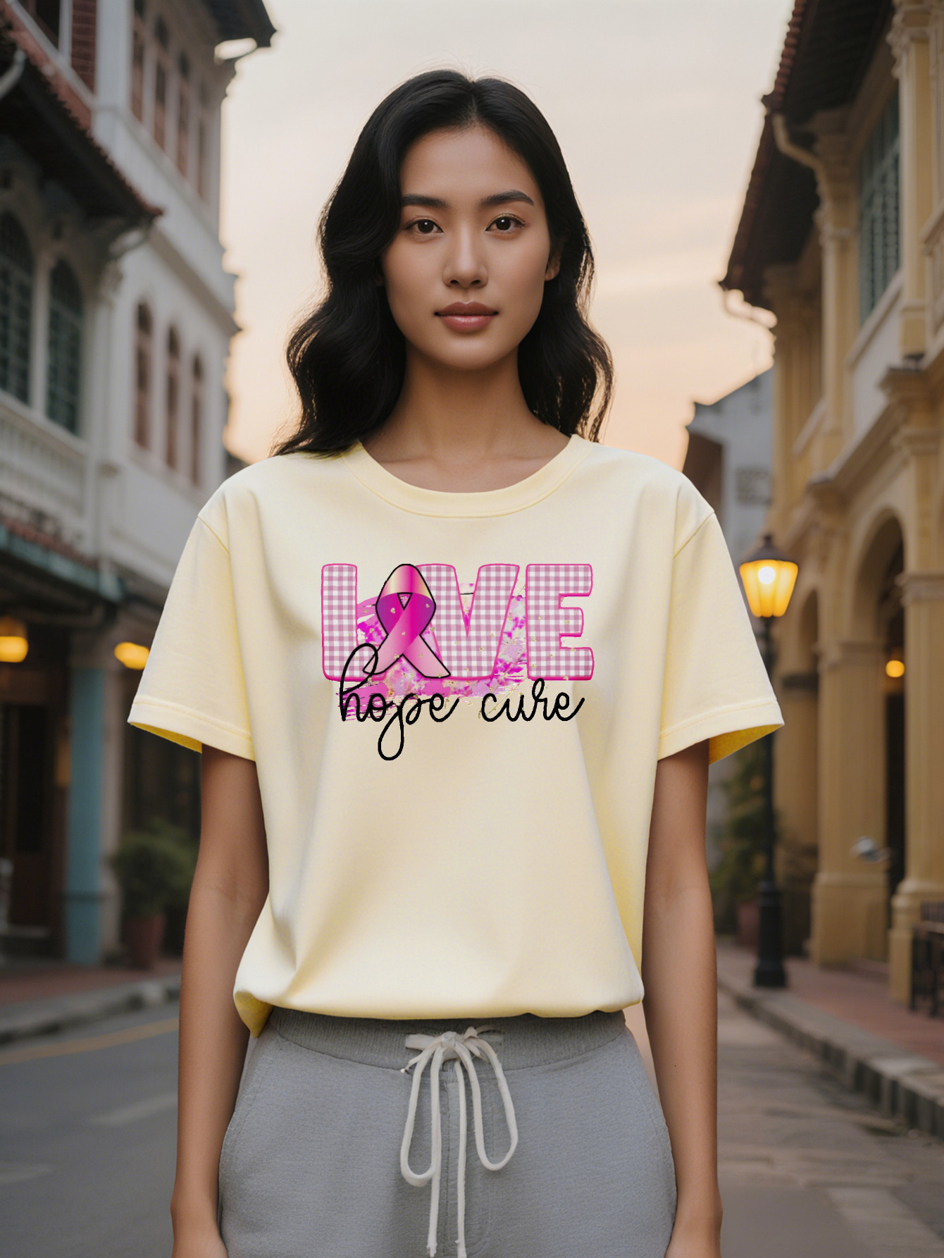 Casual Round Neck T-Shirt Print Design Top a Gift for Women 3d53b